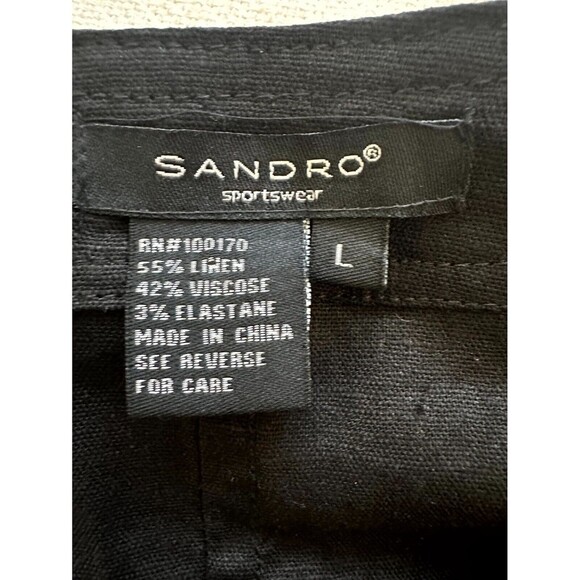 Sandro Black Button-Up Women's Top - Picture 5 of 15